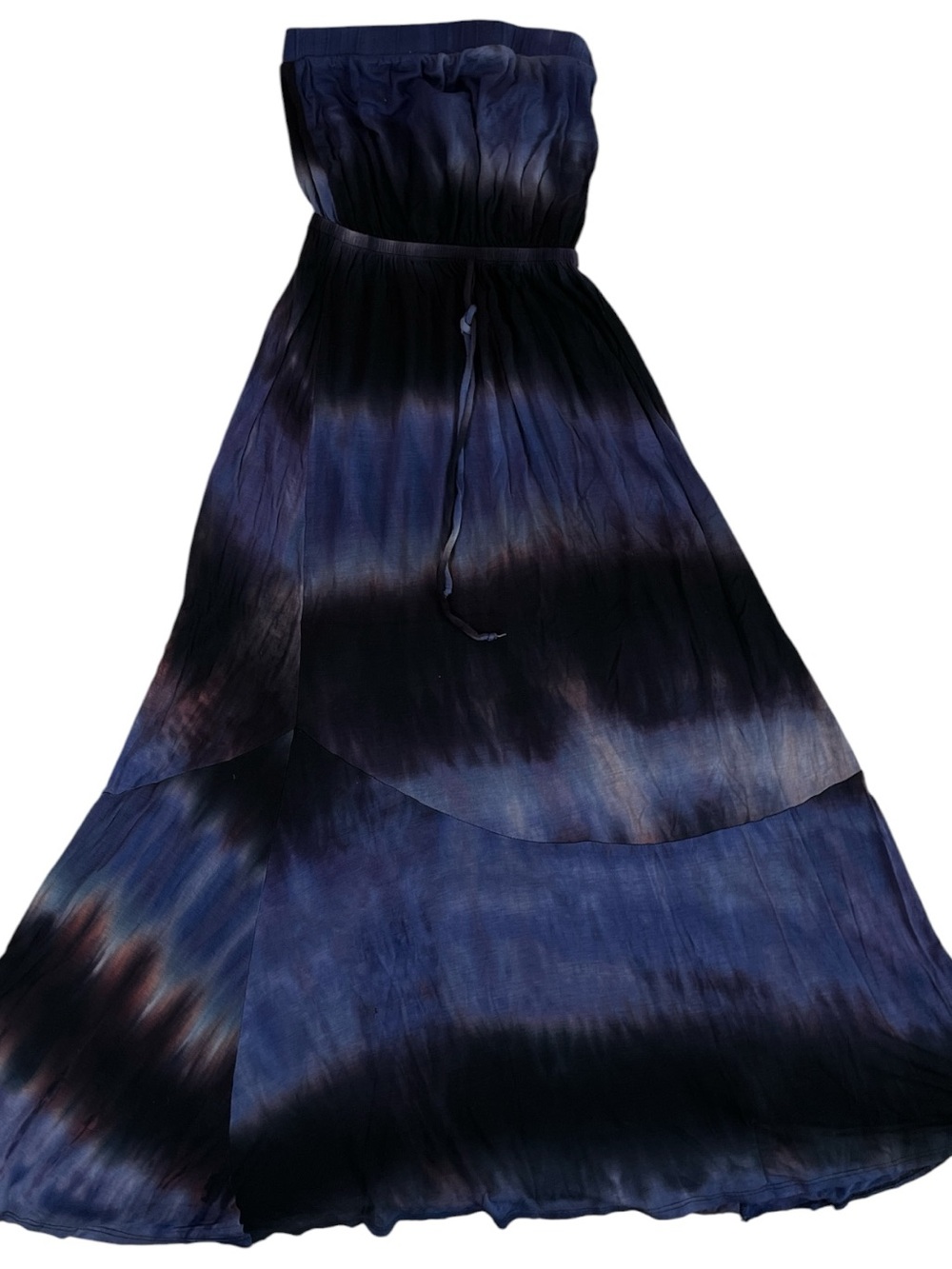 Rolla Coster Strapless Tie-Dye Maxi Dress Size Small in Navy and Black